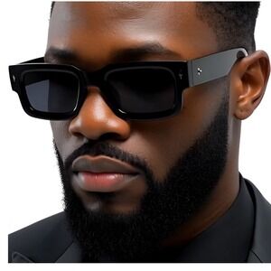 Men's Square Frame Sunglasses Retro‎ Vintage Thick Frame Fashion Shades Hp Hop